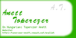 anett toperczer business card